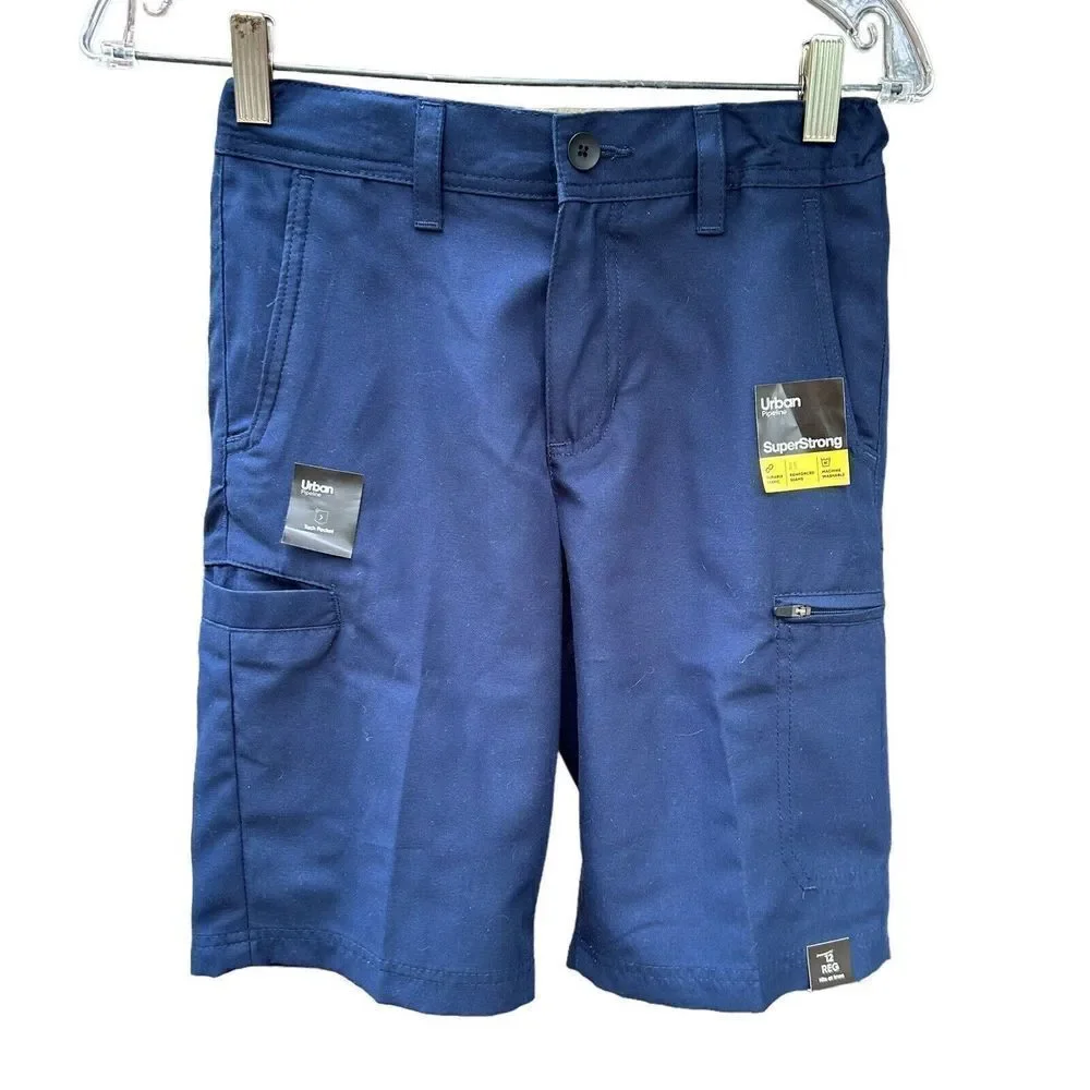 Urban Pipeline Blue Cargo Shorts Knee Length School Uniform Boys Youth Size 12